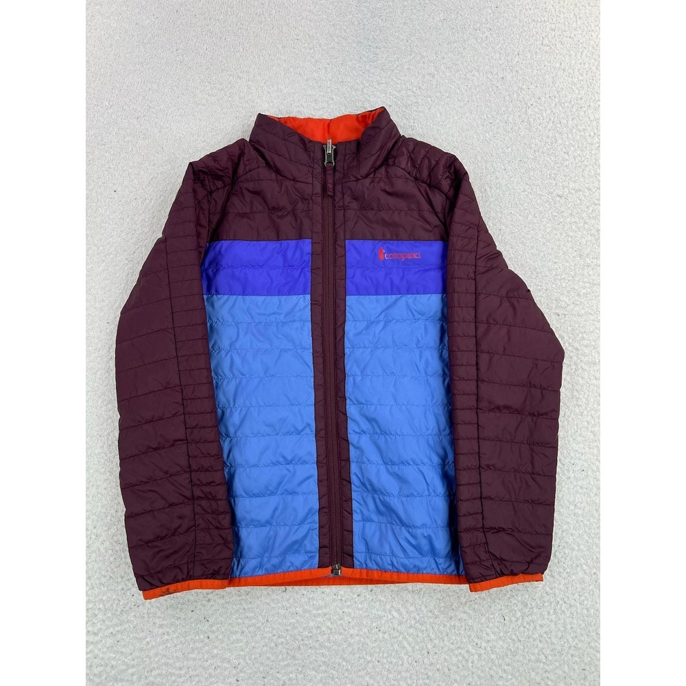 Cotopaxi Puffer Jacket Youth Small Multicolor Colorblock Primaloft Winter Hiking